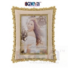 OkaeYa Gold Rose Photo Frame (Size 5/7)